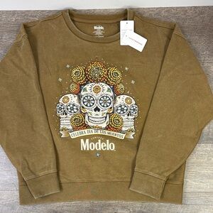 Lucky Brand × Modelo “Día de los Muertos” Graphic Sweatshirt (Size Large)